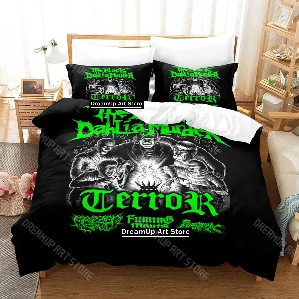 3D Printed Black Dahlia Murder Bedding Set for Boys Girls Duvet Cover Pillowcase Twin Queen King Full Single Double Sizes