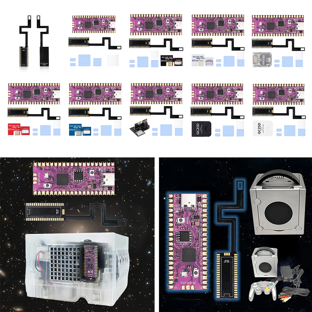 For Raspberry Pi Pico Picoboot Replace Flex Ribbon Cable with SD2SP2 Adapter GC2SD Card Reader FPC Flex Game Console Assesories