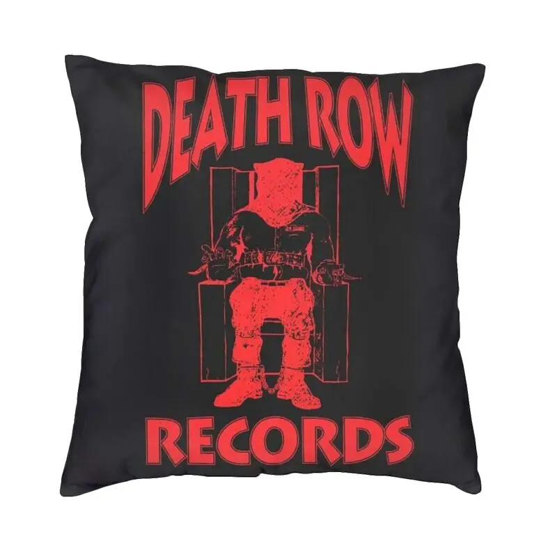Almofada Quadrada, Cool Death Row Records, 3D, Impressão Dupla Face, Capa de Almofada para Sofá, Decorativa para Casa