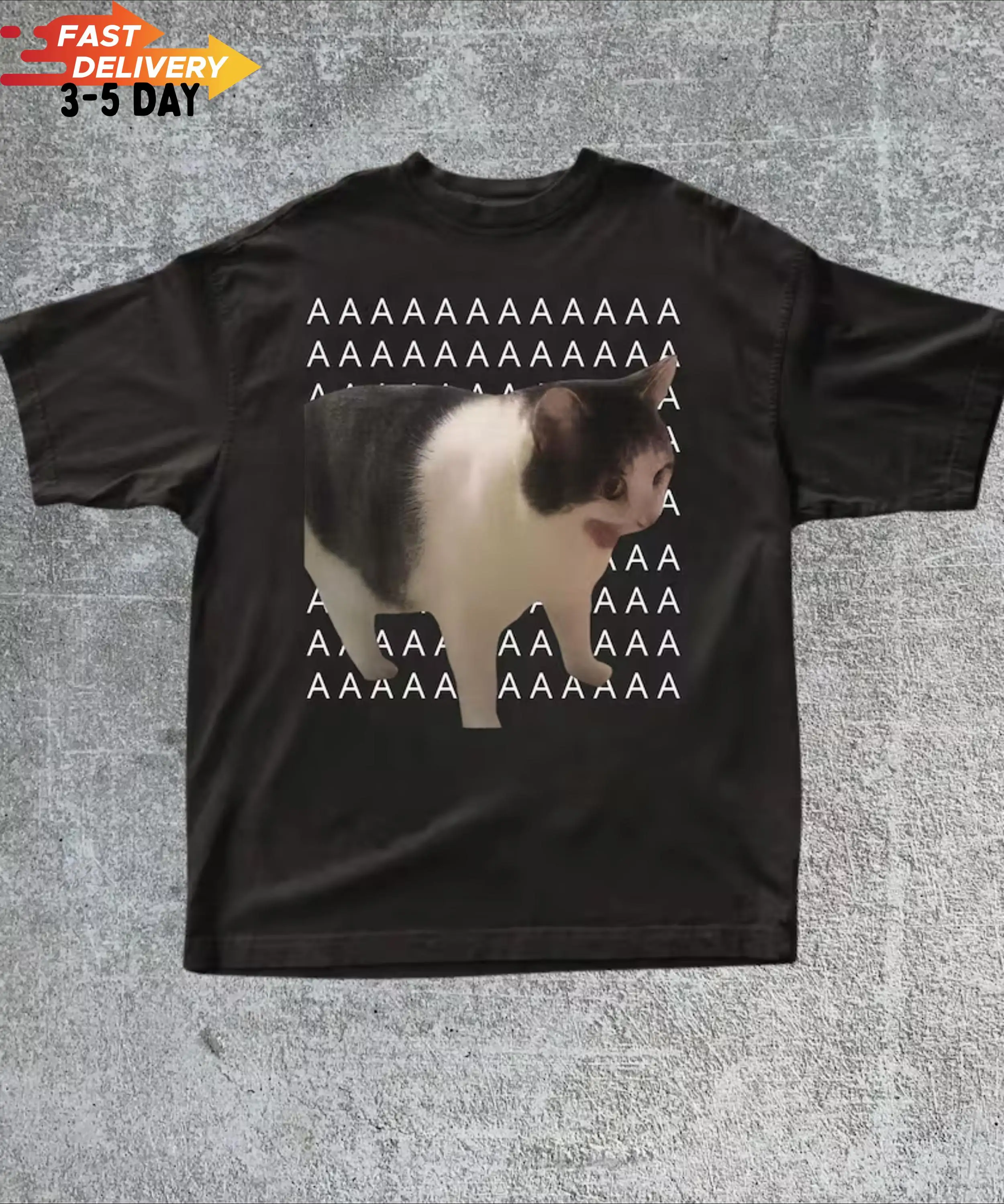Screaming Cat MemeT-Shirt,Funny Internet Meme Tee,Silly Cat Shirt,Gag Gifts Shirt,Silly Gift Graphic Meme Shirt
