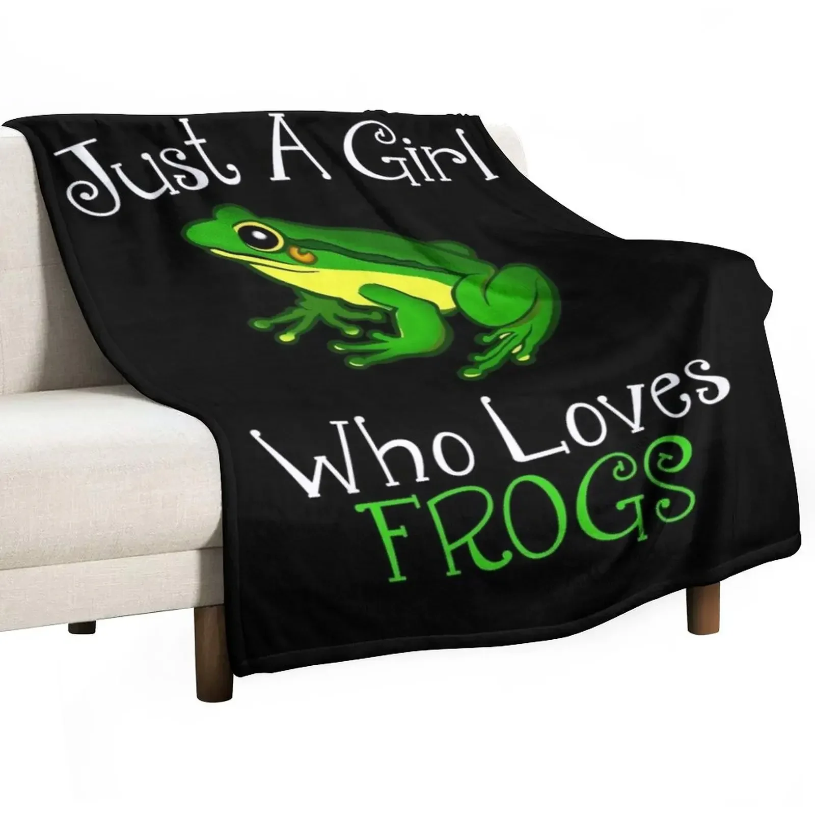 

Just A Girl Who Loves Frogs Throw Blanket sofa bed Thins Blankets