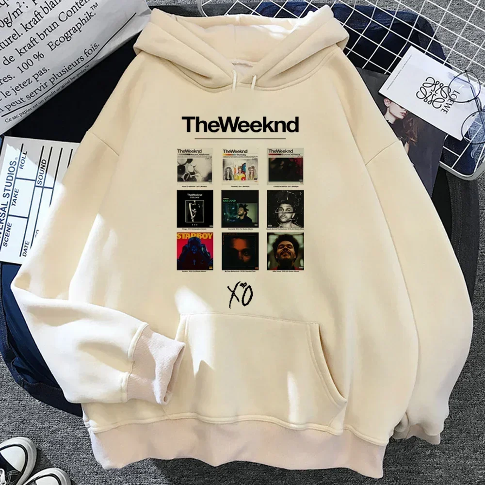 The Weeknd Hoodies Women Vintage Fleece Hood Sweatshirts Women Japanese Pullover Winter Clothes Women