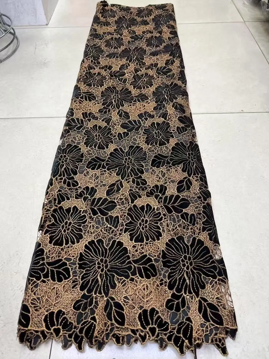 

African Nigerian Tulle Lace Fabric with Sequins Embroidery, Sewing Guipure, Velvet Prom Dresses, 2025 High Quality, 5 Yards