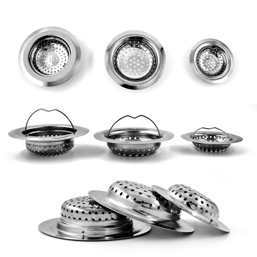 4Pcs Premium Stainless Steel Sink Strainer Universal Wash Basin Filter Mesh for Kitchen Bathroom Drain Protection Against Clogs
