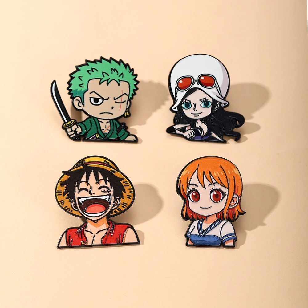 4pcs Set Pin Enamel Anime - Lu - Anime Cosplay Nico Robin ulasan dan harga