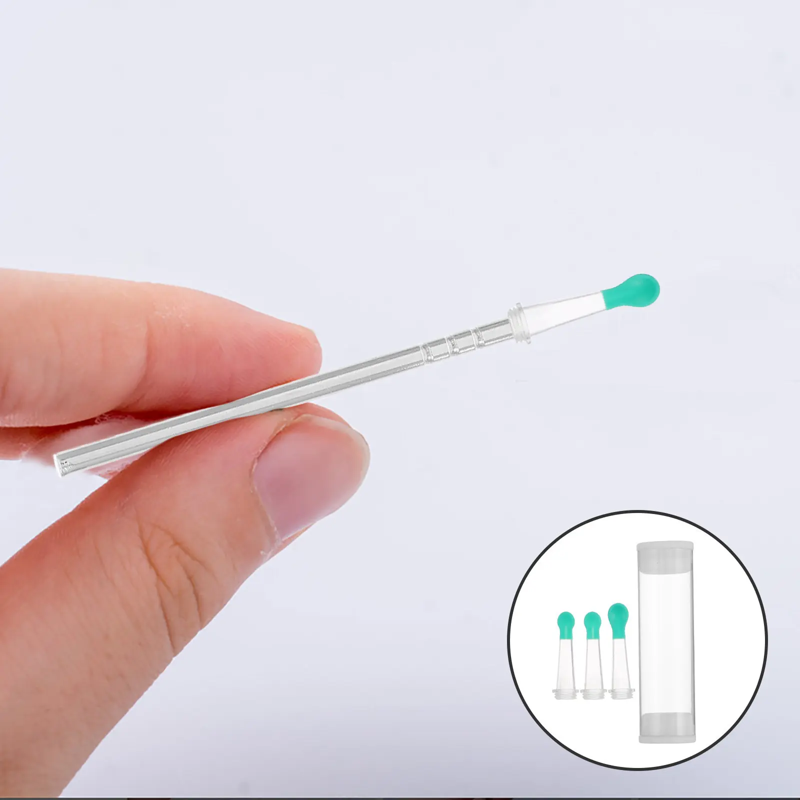 3pcs Ear Cleaning Spoon Replacement Tips Soft Silicone Protective Covers for Ear Wax Removal Tools Home Use Health Care