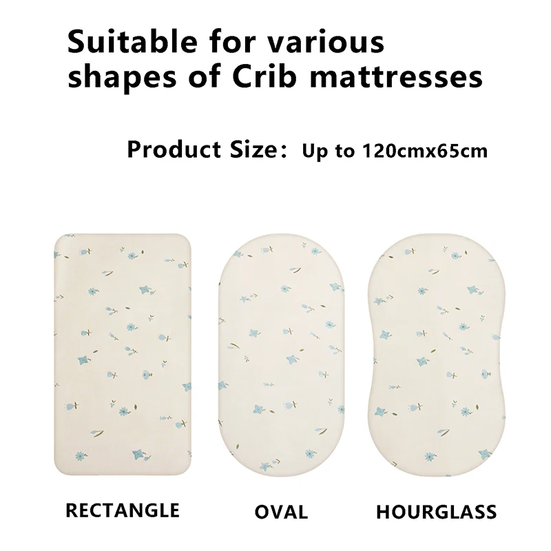 Baby Crib Sheets Soft Breathable Cute Print Crib Sheets for Boys & Girls Toddler  Suitable for various shapes of Crib mattresses