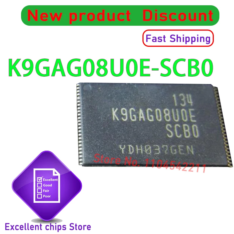1PCS K9GAG08 K9GAG08U0E-SCB0 K9GAG08U0E-S K9GAG08U0E K9GAG08UOE K9GAGO8UOE-SCBO K9GAGO8UOE SCB0 16Gb TSOP48