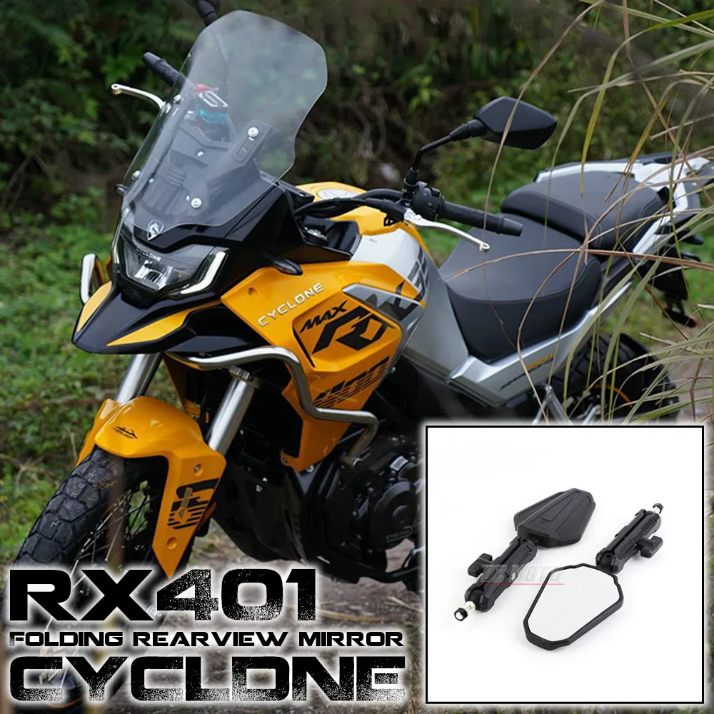 ADVENTURE MIRROR KIT Foldable Mirrors For CYCLONE RX401 High Quality Universal Motorcycle Foldable Rear View Mirror