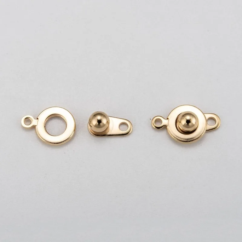 10Pcs Golden Snap Clasps 201 Stainless Steel Bracelet Snap Clasps Press Jewelry Clasps Stud Cap Socket Snap Clasps Bracelet