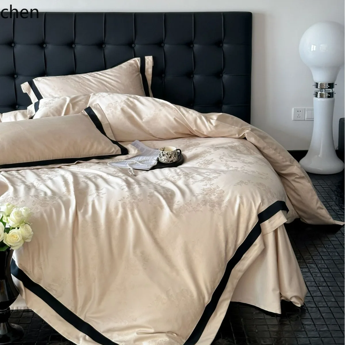 HXL All-Cotton Jacquard Four-Piece Set Soft Pure Cotton Bedding
