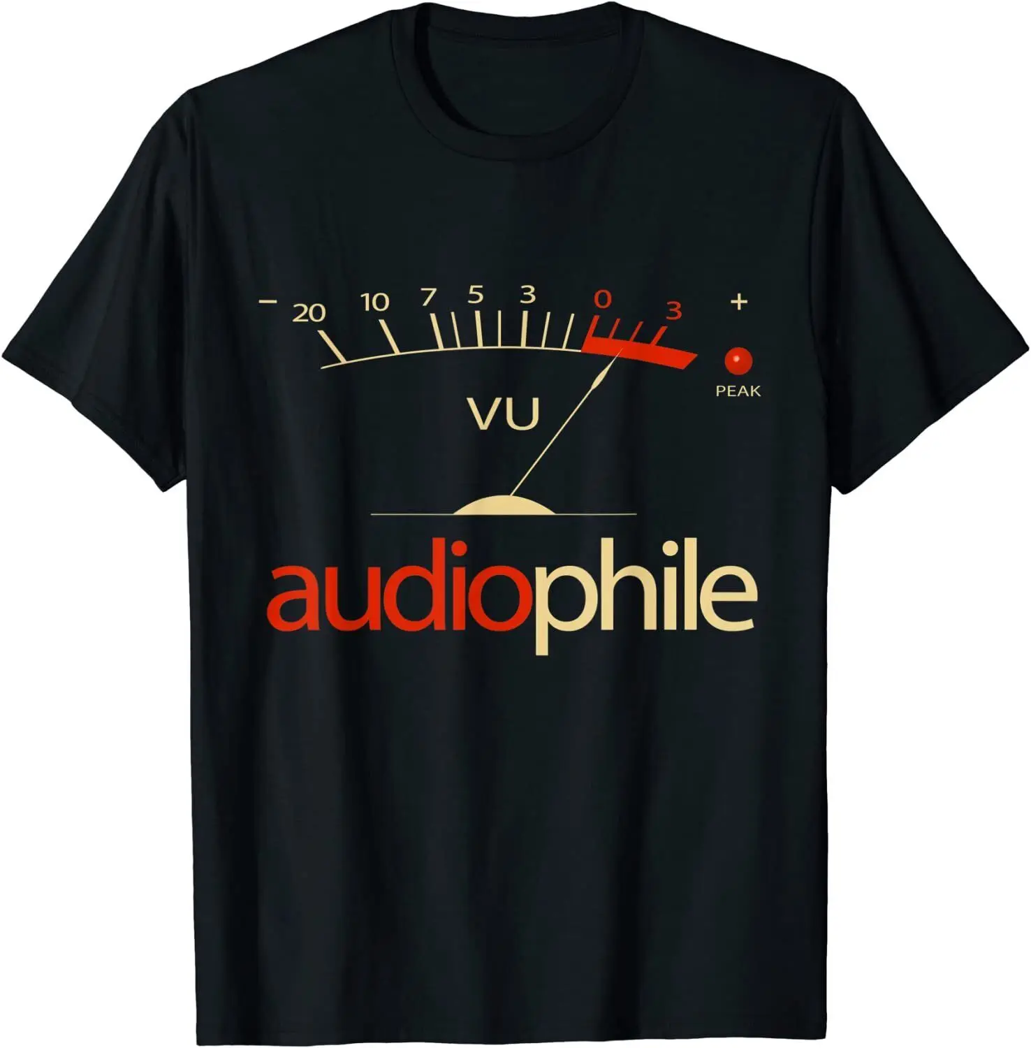 VU Meter Hi-Fi Vintage Stereo Audiophile T-Shirt Size S-5XL