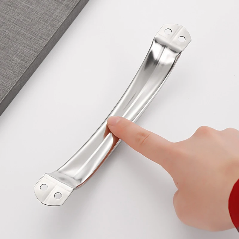 Silver Furniture Handles Stainless Steel Cabinet Knobs and Handles Kitchen Drawer Cupboard Pulls Hardware