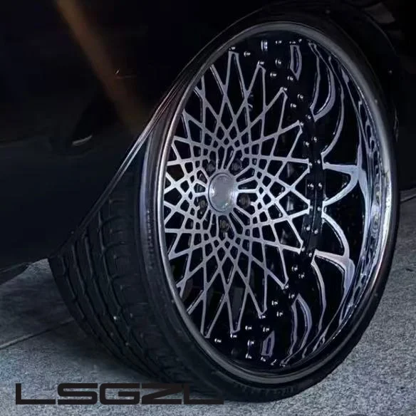LSGZL for  Custom Forged Aluminum Alloy 2-piece Design Polish Lip 16 18 20 22 26 Inch Wheels for Mercedes BMW Truck Jeep