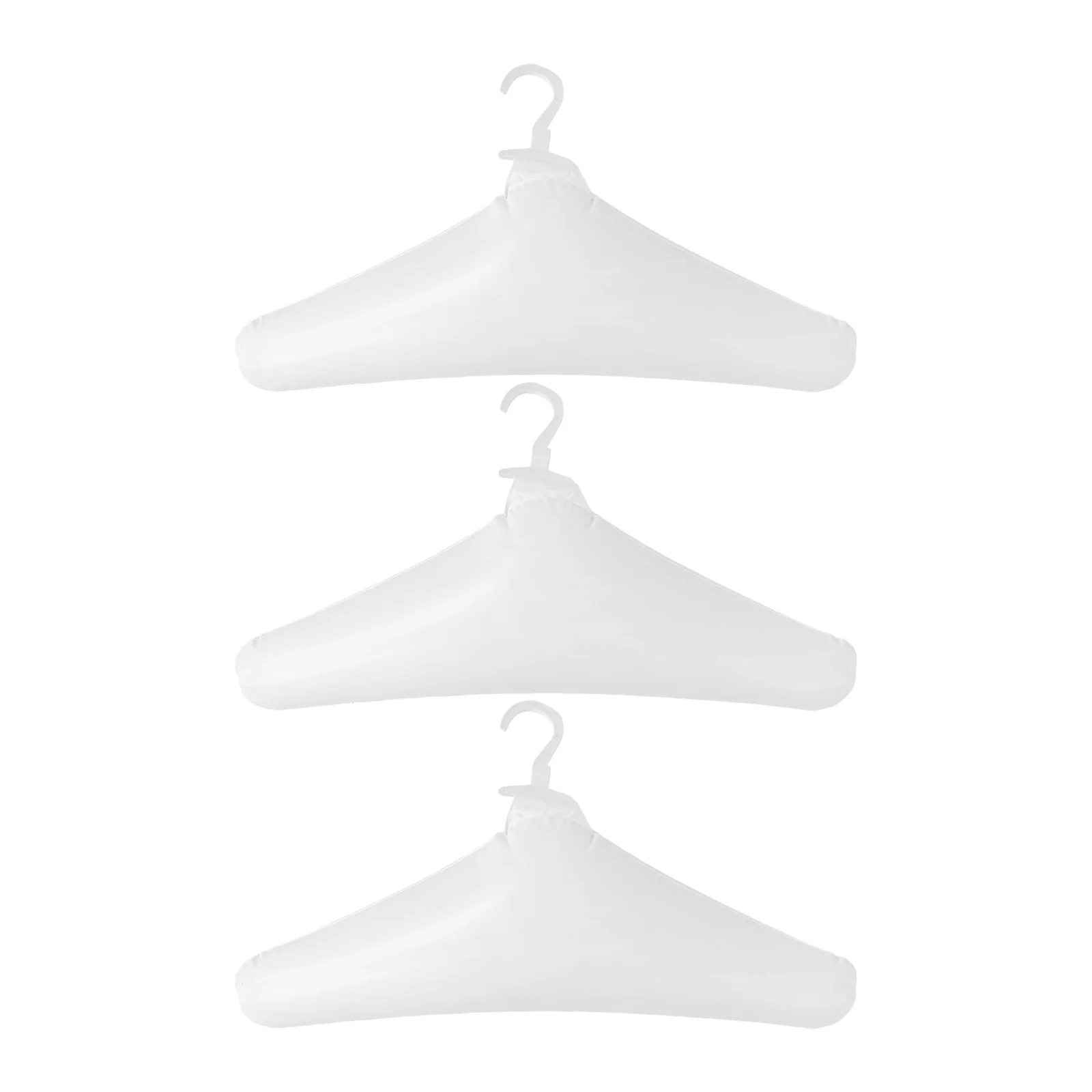 

3Pcs Inflatable Clothes Hangers Foldable Portable Travel Clothes Drying Prevent Shoulder Wrinkles Home Car Camping