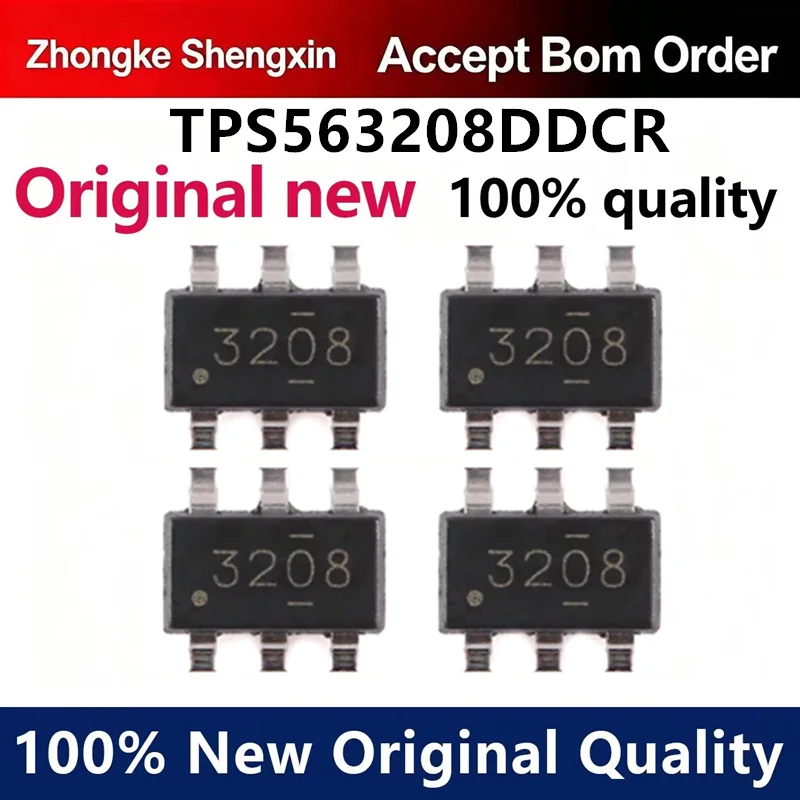 （5pcs-100pcs）Original genuine TPS563208DDCR silk screen printing 33208 SOT23-6 synchronous buck converter chip