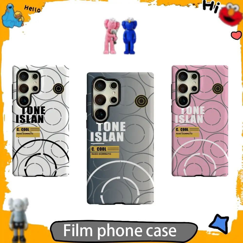 Крутой чехол для телефона I-Island-I S-Stone 2-в-1, глянцевый корпус для Samsung Galaxy S25 S24 S23 S22 S21 Plus, ультра многоцветный