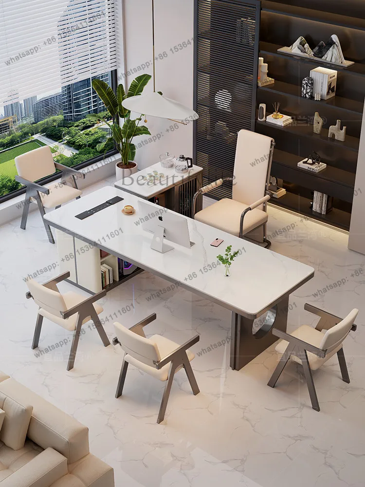 

2025 new high-end rock slab tea table kettle integrated embedded tea set