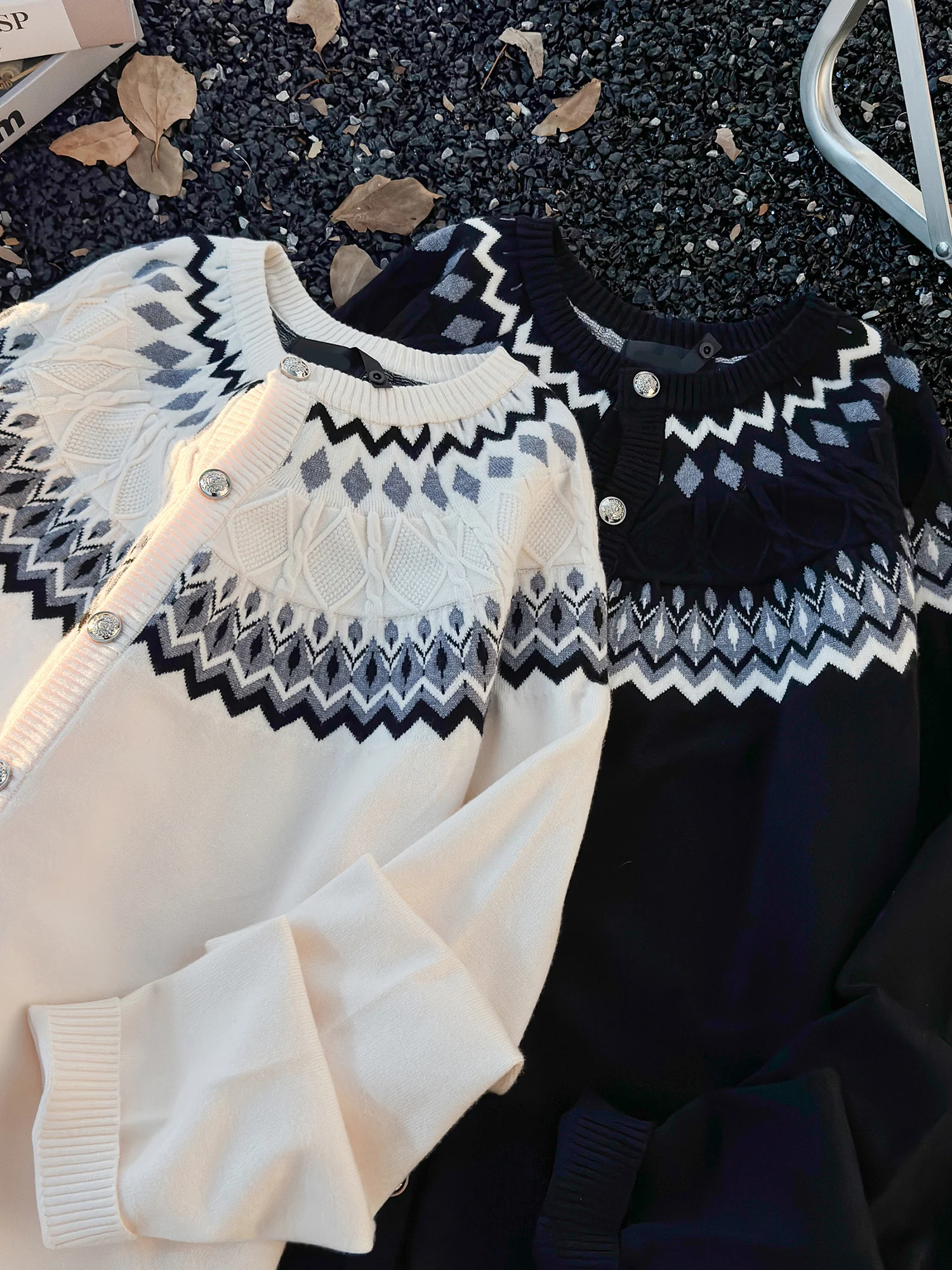 

Men's Long Sve round Ne Knitted Sweater Cardigan Fluffy Warm Polyester Fiber Casual Leisure Sle Base Layer Top