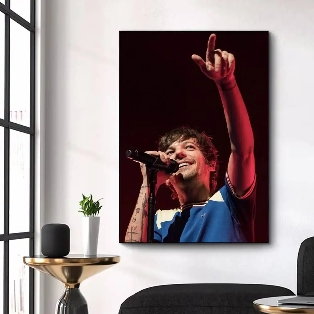 Singer Louis Tomlinson Poster Waterproof Wall Art Sticker For Bar Living Room Vintage Decor High Quality Print Gift