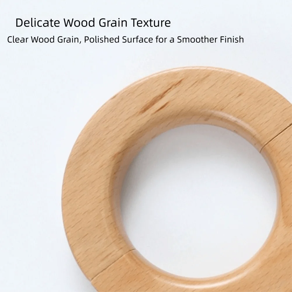 Strong Magnetic Magnetic Curtain Buckle No Punching Rotating Design Wooden Curtain Tieback Light Luxury Durable Wood