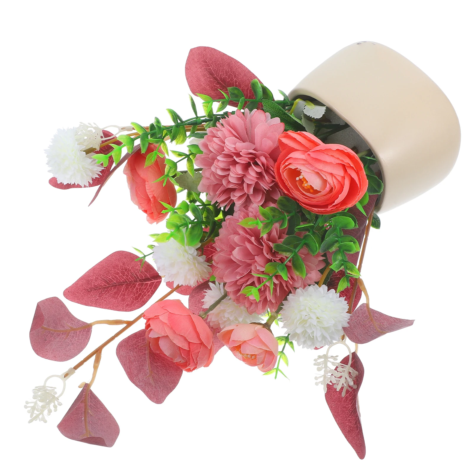 

Simulated Floral Ornaments Decorative Fake Flower Plant Bonsai Small Bouquet Silk Cloth Artificial Plants Lifelike Home Office
