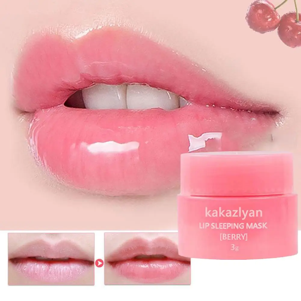 3g Moisturizing Lip Balm Hydrating Nourishing Lip Sleep Mask Fade Lip Lines Remove Dead Skin Repair Night Korean Lip Care