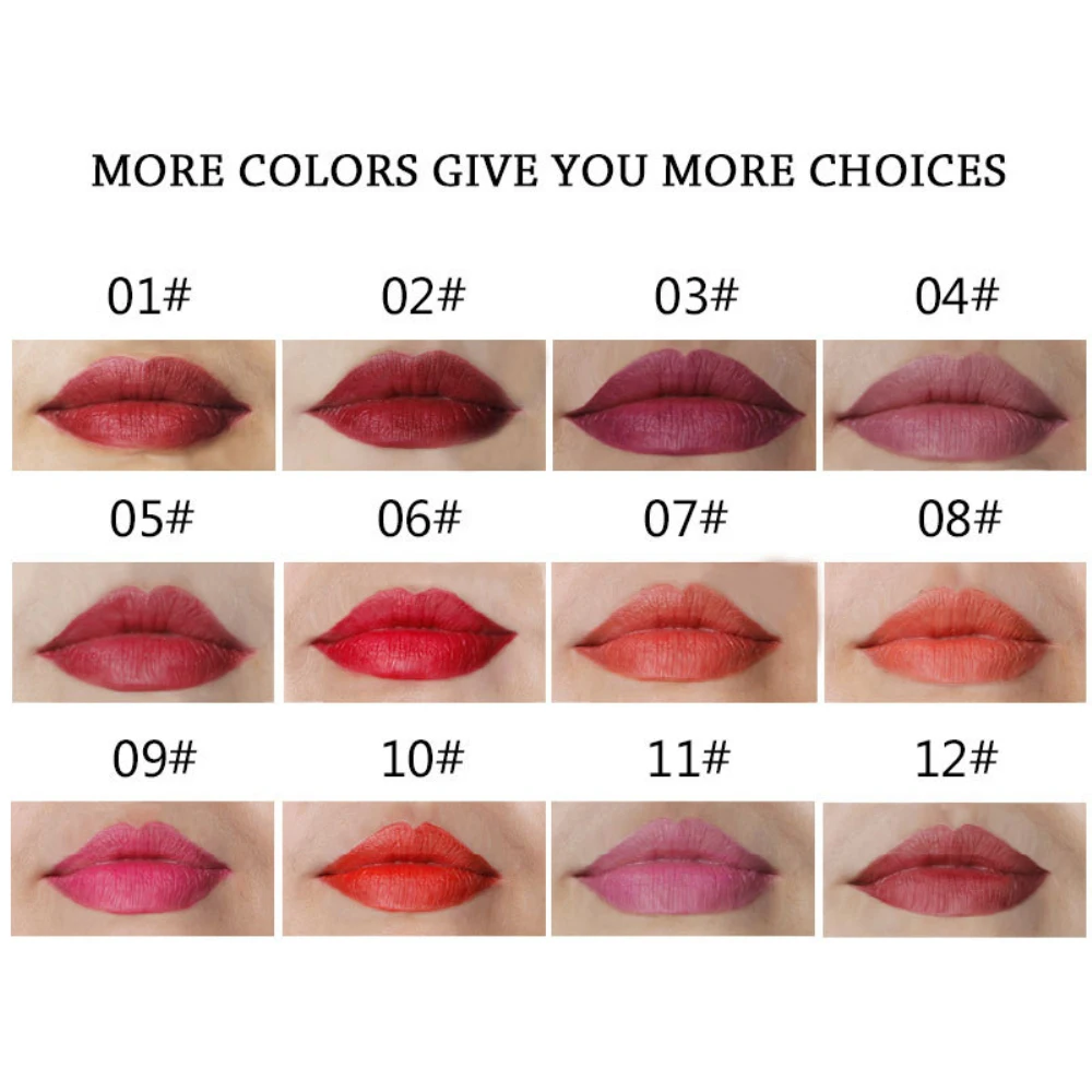 1/2/3BOXES Fashionable Precise Application Enhances Lip Shape 12-color Lip Product Qibest 12-color Lip Liner Must-have 12 Colors