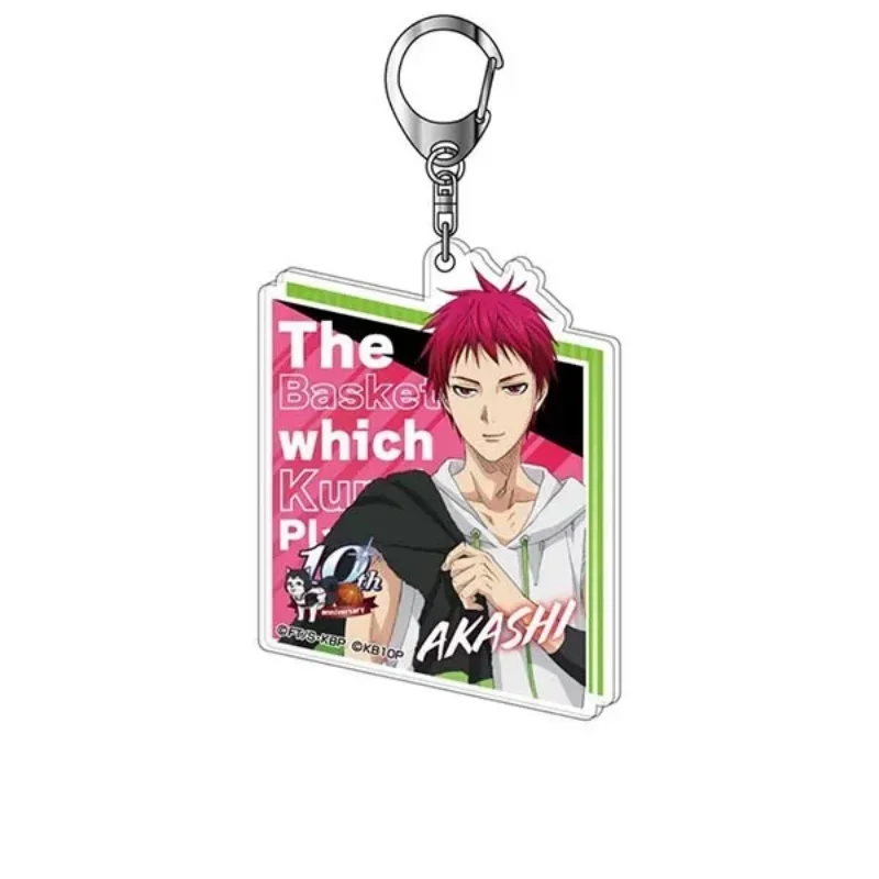Kuroko Tetsuya Kagami Taiga Keychain 6cm Acrylic Anime Kuroko's Basketball Key Ring Cute Pendant Schoolbag Charm Chaveiro Gift