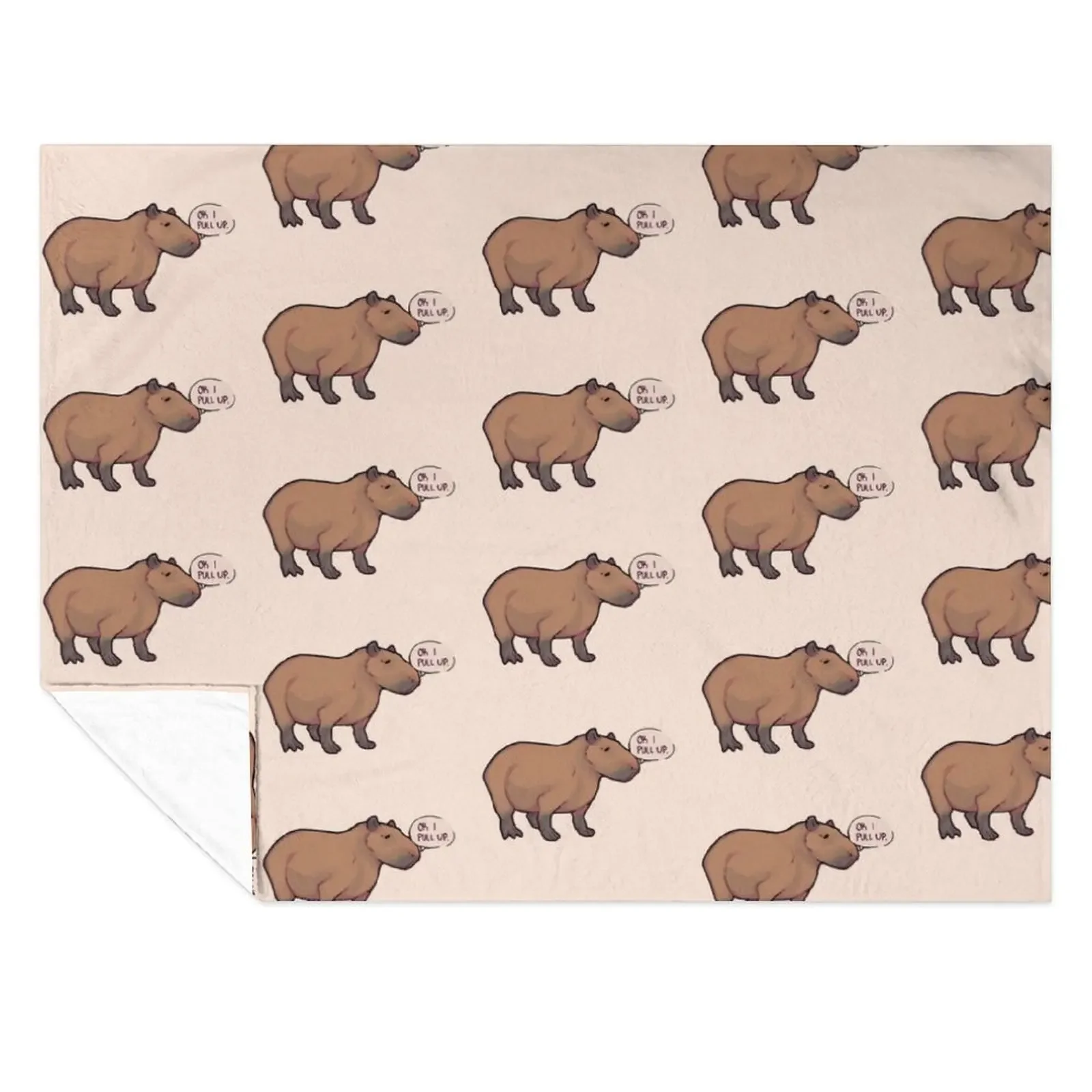 

Capybara | Ok I pull up. Throw Blanket Single Decoratives For Baby christmas gifts Blankets