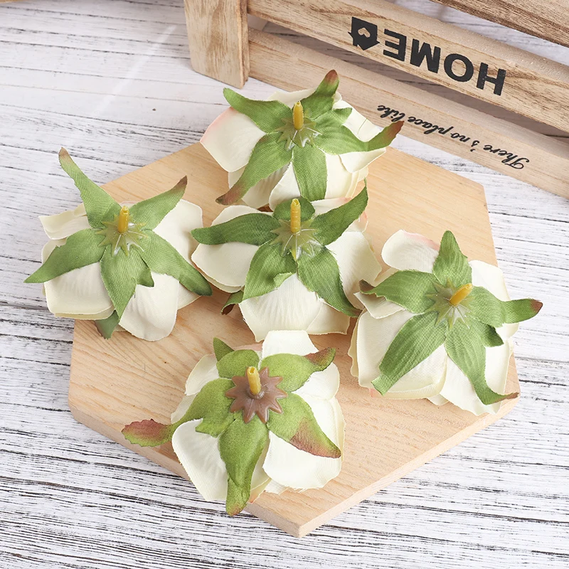 5 stücke Rose Blumen Köpfe Künstliche Sammelalbum DIY Gefälschte Blume Für Home Party Zimmer Tisch Hochzeit Geschenk Box Garten Weihnachten decor – Detail 4