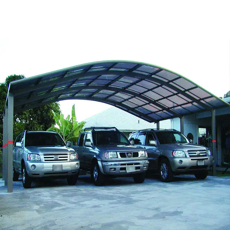Household Backyard Aluminum Alloy Acrylic Car Parking Equipped with Drainage System Car Shelter High Quality Outdoor Carport