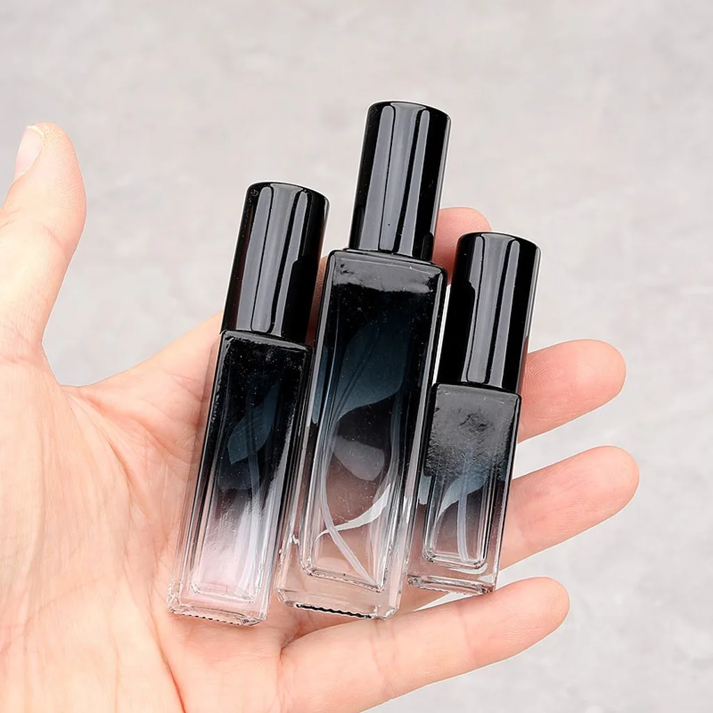 Travel Perfume Container Convenient Square Glass Atomizer Perfume Spray Bottle Gradient Empty Glass Bottle For Travel Business