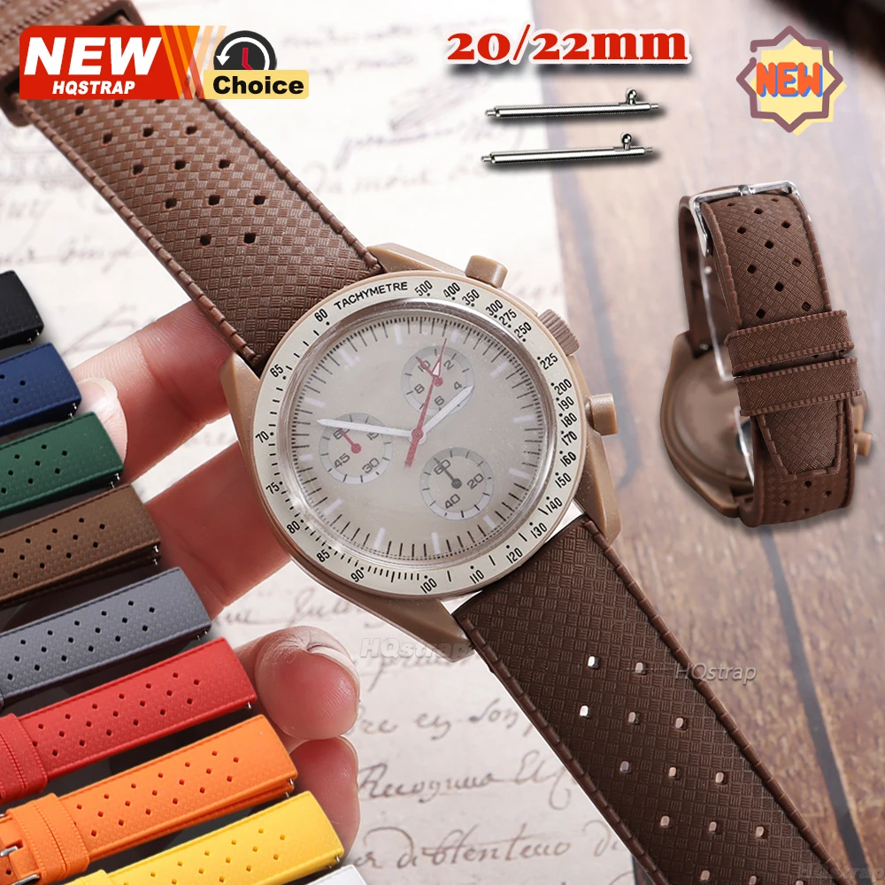 Bracelet en silicone tropical 22 mm 20 mm pour Swatch X, bracelet à dégagement rapide pour Omega Joint MoonSwatch, bracelet pour Seiko, bracelet pour Rolex