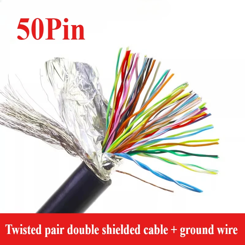 HDB50 Connector Solder-free Male Female Terminal 50-pin Adapter Board Servo Connector 50-core Double-shielded Extension Cable view 6