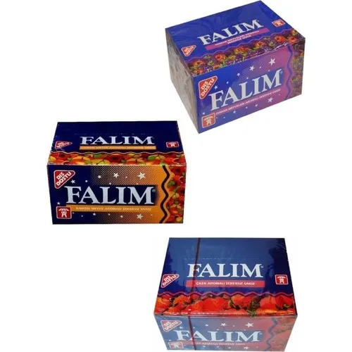 Falim Fruit Gum Set 3 Pack Sugar Free (Strawberry, Forest Fruit, Mixed Fruit Flavor) 100 pcs x 3 Boxes of 300 Gums