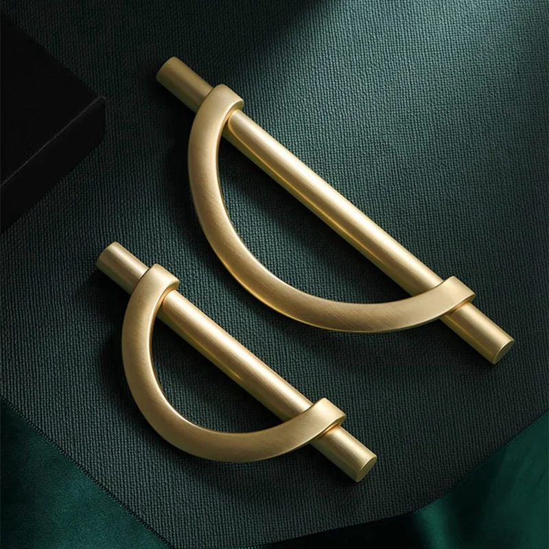 ABRE-2Pcs Or Cabinet Tirettes MELPulls Forme Demi-Lune Cabinet Tirettes MELfur ser Foy Kitchen Chi board Foy