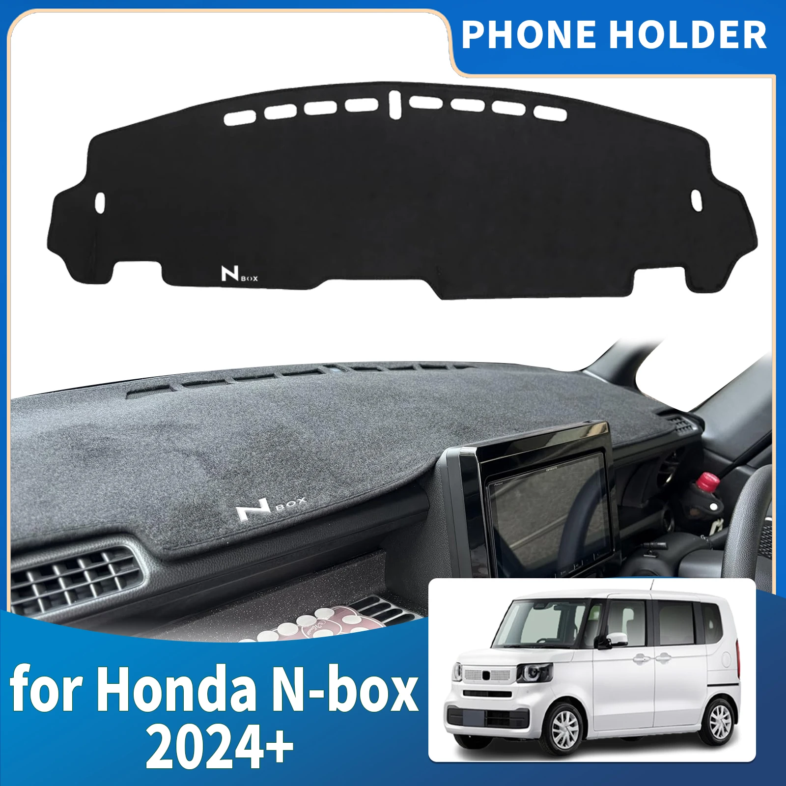 

fit for Honda N-Box Custom JF5 JF6 2024-2026 RHD Car Dashmat Dashboard Cover Pad Protective Carpet Accessories DashMat Sunshade