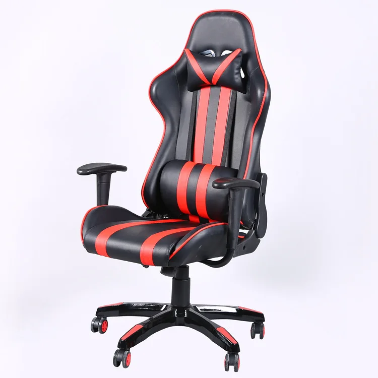 Silla de ordenador de carreras reclinable con elevación giratoria para Internet café, silla giratoria de oficina, juego de silla de deportes electrónicos de fábrica