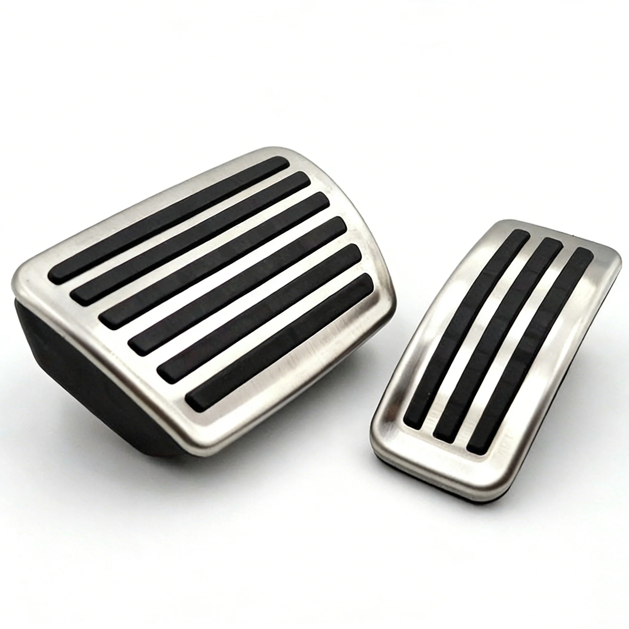 

Нескользящие накладки на педали газа и тормоза из алюминиевого сплава для Porsche Cayenne 2018-2020, Audi Q7 Q8 2016-2020, матовое серебро, противоскользящие