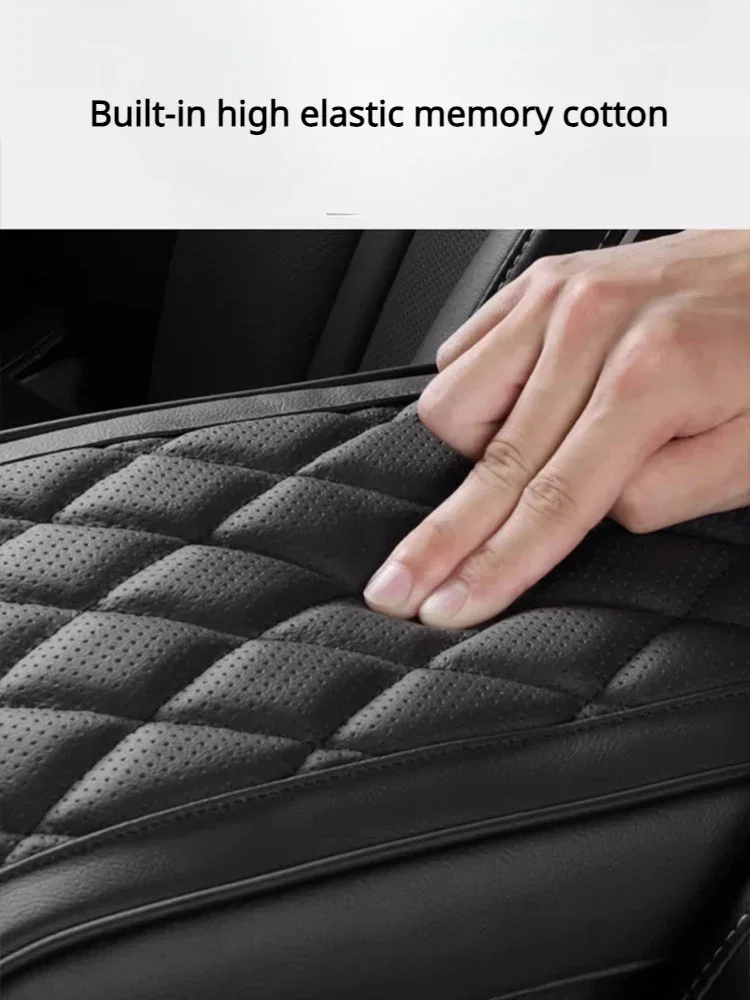 Couro Car Armrest Cover Pad, Almofada para Descanso de Braço, Memória Algodão, Center Console Mats, Protetor para GWM Great Wall Tank 300, 2023