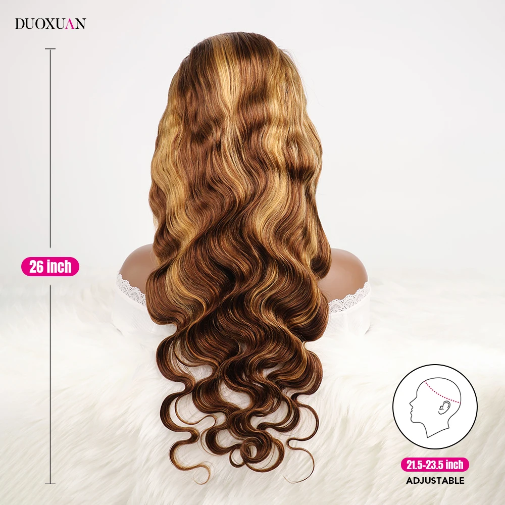 30 32 Inch 4/27 Hoogtepunt Pruik 100% Menselijk Haar 13x6 Hd Kant Frontale Pruik 13x6 Honingblonde Body Wave Kant Voor Pruiken Voor Vrouwen