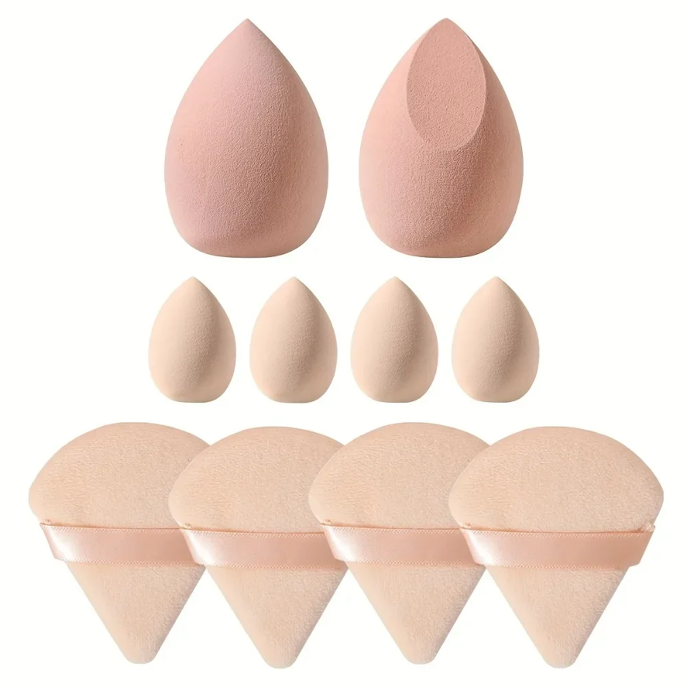 10Pcs Make-Up Schwamm Nass Trocken Dual Verwenden Ei Puff für Flüssige Creme Pulver Blending Schwamm Set Alle Haut Kosmetische zubehör