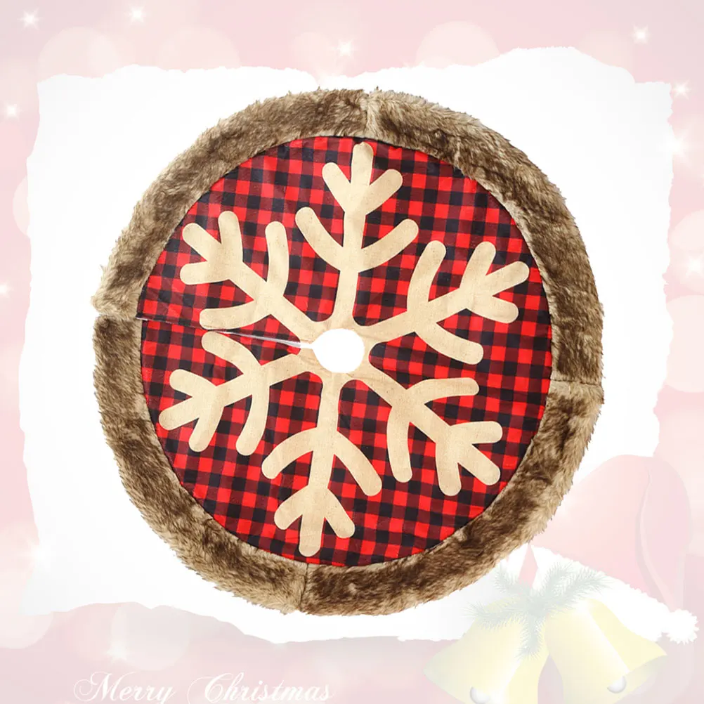 

Christmas Tree 90 Cm Red Plaid Snowflake Party Decoration Xmas Christmas Tree Carpet Carpet Ornament Holiday DIY