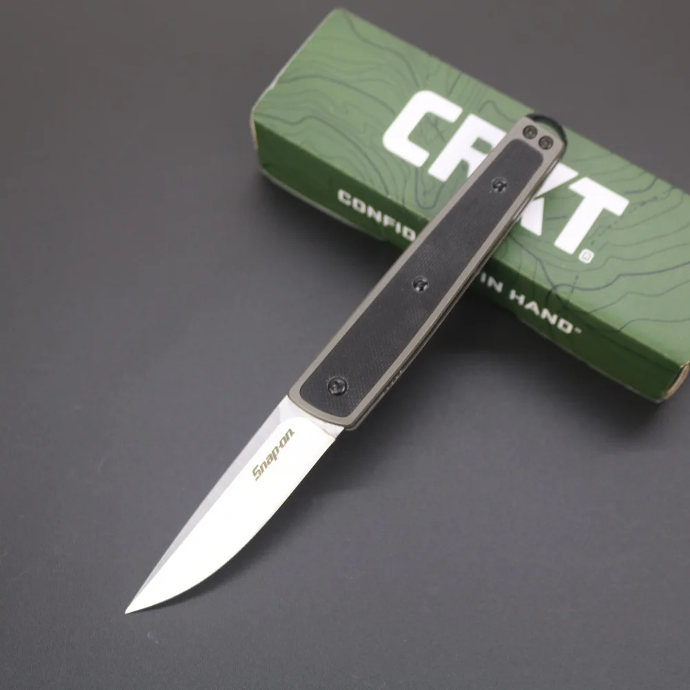 CRKT7190 سكين جيب مريح للاستخدام الخارجي للتخييم المنزلي سكين حاد قابل للطي غير مقفول