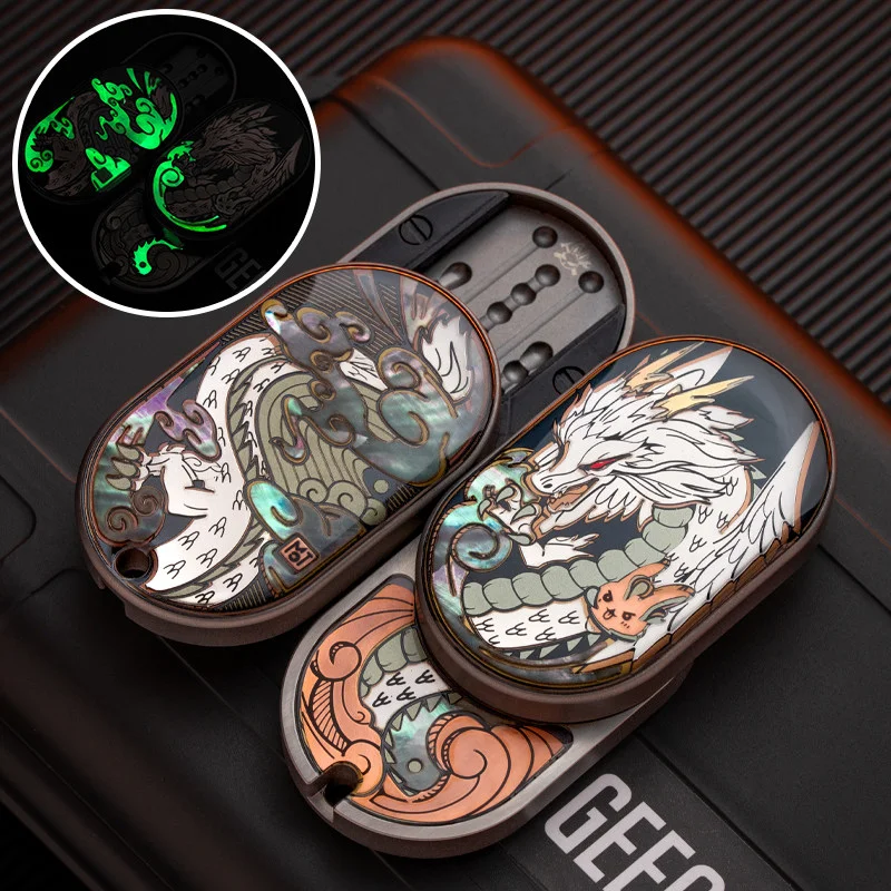 MOT グルーブスライダー EDC フィジェット ドラゴン チタン リズム