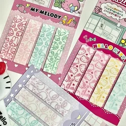 Sanrio Hello Kitty Index Sticker Cartoon Melody Little Twin Stars Pattern Anime Sticky Note Sticker Tag Students Stationery