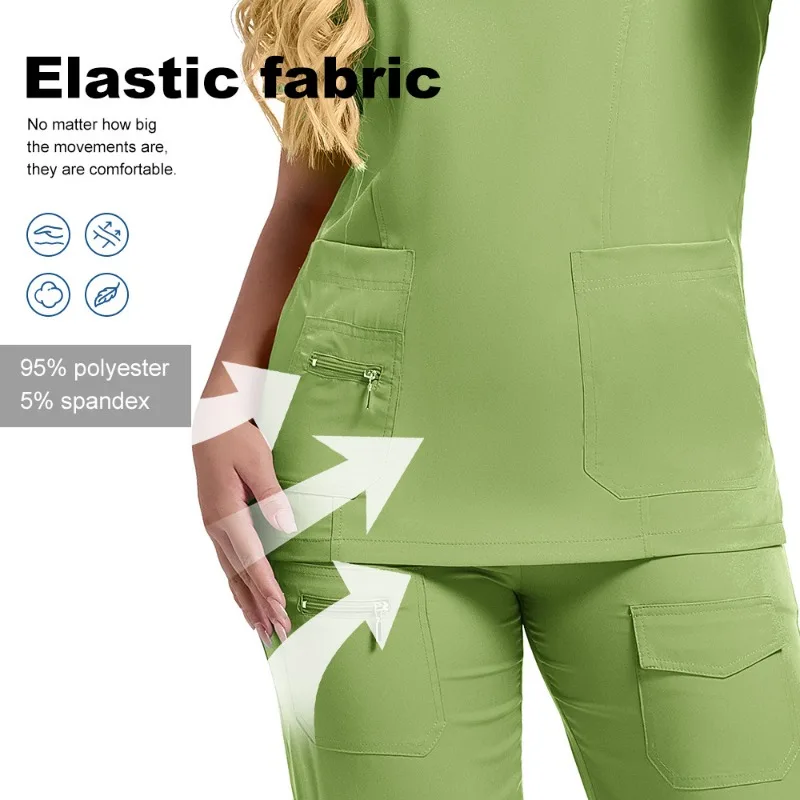 Toelettatura per animali domestici a maniche corte Spazzola per dentista ospedaliero Abiti per le mani Abiti per lavare le mani Tuta Sala operatoria Abiti da lavoro per infermiere