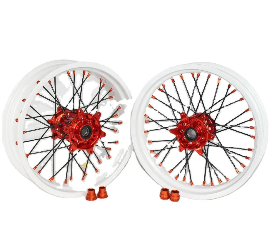 

CR250 CRF 450 CNC aluminum alloy black spoke rims for front and rear supermotorcycle racing motorcycle parts wheel sets