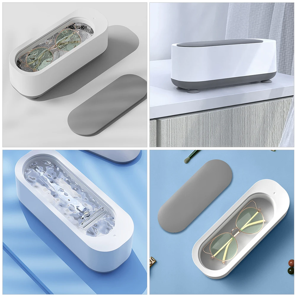 

Ultrasonic Cleaner Jewelry Eyeglass Glasses Cleaning Machine Portable Mini PP Retainer Box Diamond Ring Washer Laboratory Drying